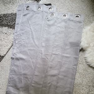 Silver Gray 2 panel grommet curtains 96" Long